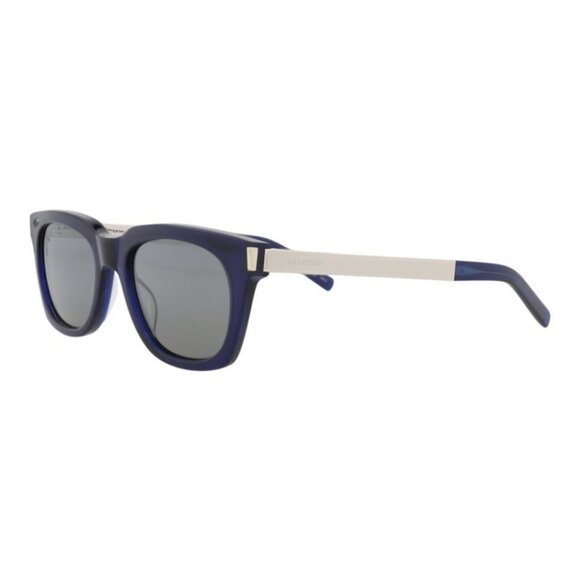 Saint Laurent Unisex Square/Rectangle Blue Silver Silver Fashion Designer - Picture 1 of 4